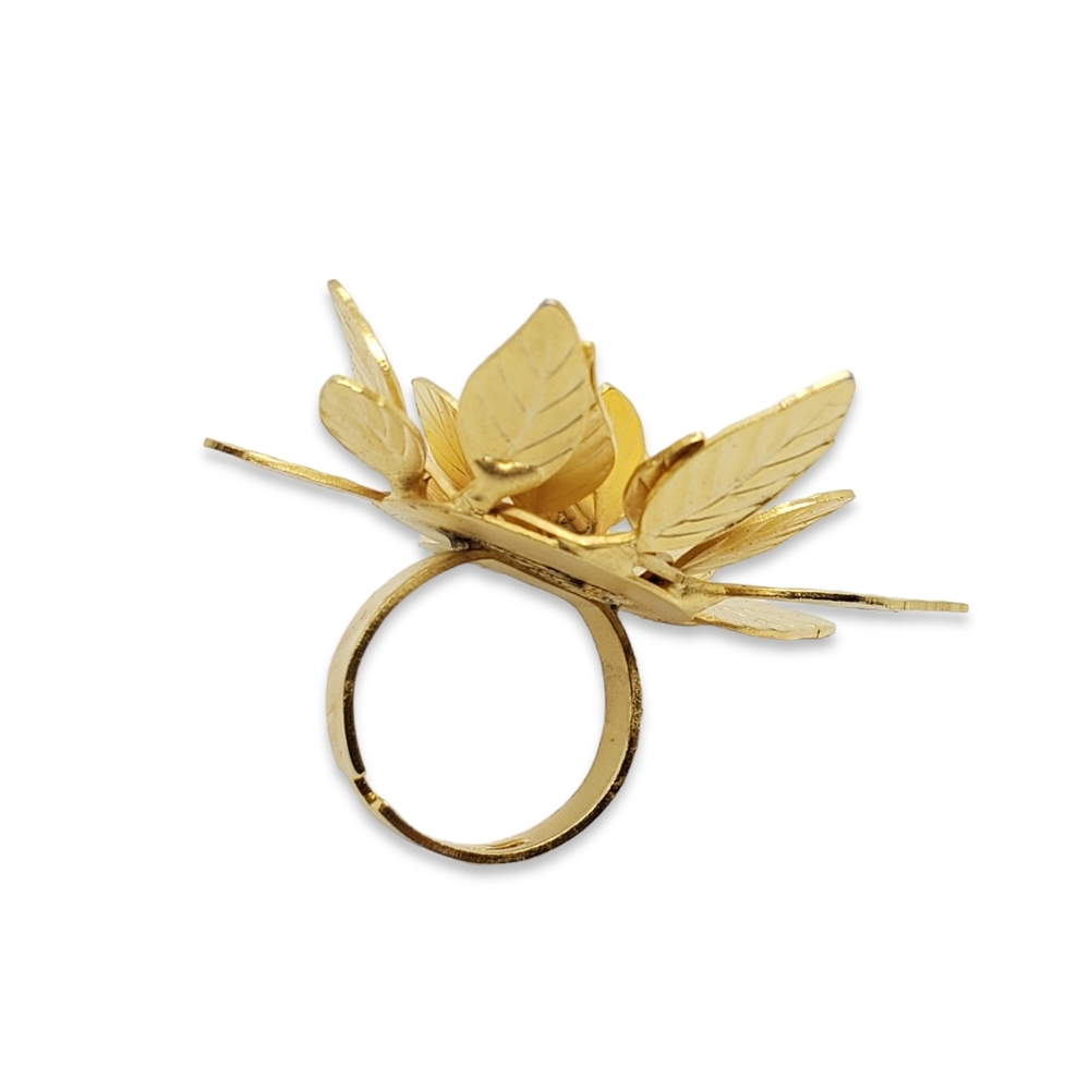 Gold leaf ring - Picture 4 of 4